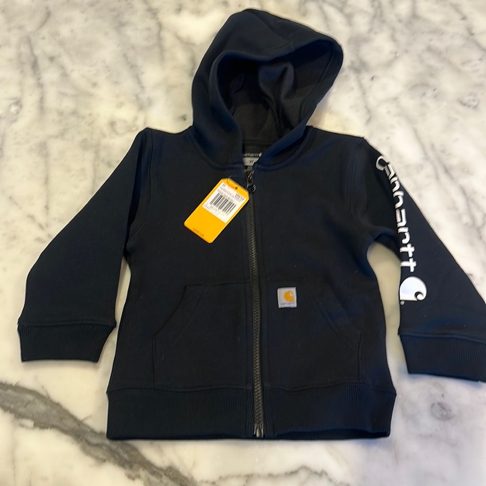 Carhartt Kids Black Zip Up, 2T , brand new , tags on